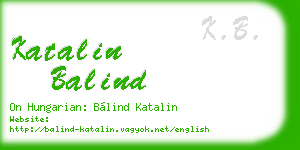 katalin balind business card